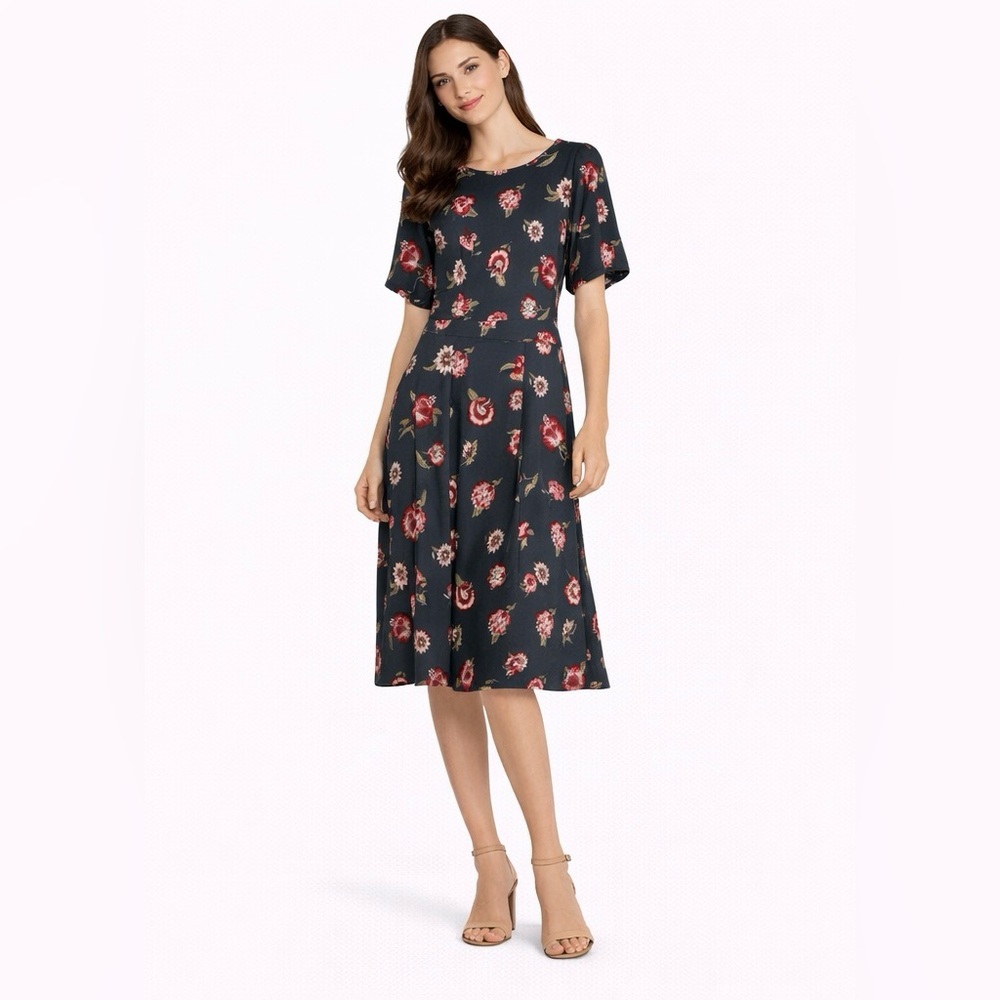 🌺 LOFT Floral Midi Dress